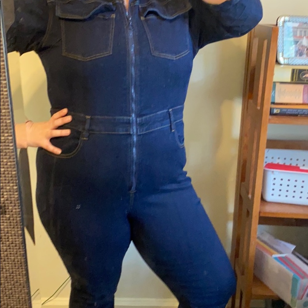 Warp + Weft denim jumpsuit